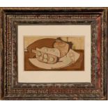 GEORGES BRAQUE lithograph framed in vintage frame, Grenades et pipe L'Espace portfolio, editon: 300,