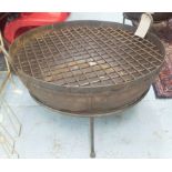 KADAI STYLE FIRE BOWL, Indian style, 47cm H x 80cm diam.