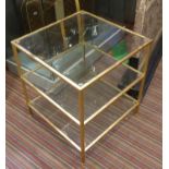 LAMP TABLE, 1950s style in gilt finish, 51cm H.