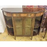 CREDENZA, Edwardian rosewood with inlaid marquetry detail, 100cm H x 120cm W x 33cm D.