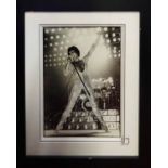 DENNIS HOPPER 'Queen Freddie Mercury', original hand printed one off large photo of Freddie live,