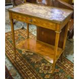 SIDE TABLE, late 19th/early 20th century French Louis XVI style kingwood, rosewood,