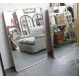 MIRRORS, a pair, 1950s French style, gilt finish, 121cm x 81cm.