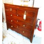 SCOTTISH HALL CHEST, early 19th century Regency, mahogany, of adapted shallow proportions,