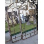 ORANGERY MIRRORS, a set of three, vintage French style, 97cm x 55cm.