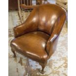 CLUB ARMCHAIRS, a pair,