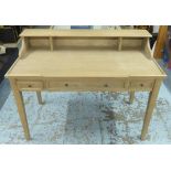 OKA REPTON DESK, with gallery and brushing side slides, cost £1500 new, 125cm x 64cm x 97cm H.