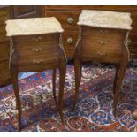 BEDSIDE CHESTS, a pair,