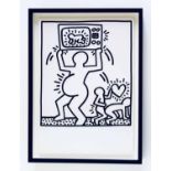 KEITH HARING 'Erotic 3', 1983, lithograph published by Lucia Amelio Gallery Naples,