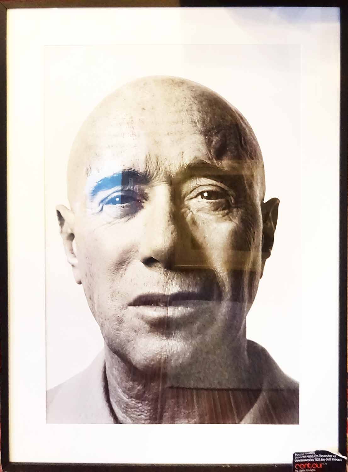 JEFF RIEDEL 'David Geffen', photoprint, Getty Images, 92cm x 67cm overall, framed and glazed.