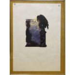 20TH CENTURY SCHOOL 'Blue and Yellow', lithograph in colours, 71cm x 52cm, framed and glazed.
