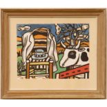 FERNAND LEGER 'Chaise et Vache', quadrichrome, printed by Maeght, 50cm x 40cm.