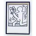KEITH HARING 'Erotic 4', 1983, lithograph published by Lucia Amelio Gallery Naples,