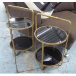 SIDE TABLES, a pair, vintage 1950s, French inspired design, 70cm H.