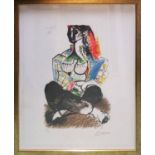 PABLO PICASSO 'Woman of Algers', lithograph in colours on Arched paper, Californie Atelier 21.11.