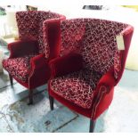 WINGBACK CHAIRS, a pair, from Julian Chichester, model 'Kelso', in Lelievre fabric,