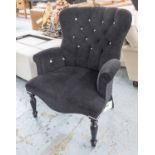 ARMCHAIR, contemporary Country House style, with diamante detail, 100cm H.