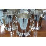 CHAMPAGNE BUCKETS, a set of three, stamped Louis Roederer, 24cm H.