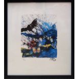 SALVADOR DALI 'SNCF Les Alpes', lithograph on BFK Rives paper,