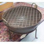 KADAI STYLE FIRE BOWL, Indian style, 54cm H x 60cm diam.