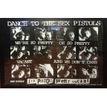 SEX PISTOLS 'Pretty vacant', on Virgin records promo poster, 60cm x 84cm.