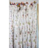 JANE CHURCHILL ALPHABET BEATRIX POTTER FABRIC CURTAINS, a pair, with removable characters,