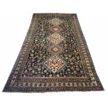 ANTIQUE QASHQAI CARPET, 323cm x 165cm,