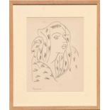 HENRI MATISSE 'Collotype L8', signed in the plate, edition 950, 1943, Suite: Themes & Variations,
