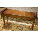 HALL BENCH, Regency design, figured mahogany,