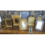 FRAMES, an assortment of eight, including three silver, largest 27cm x 21cm.