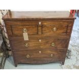 CHEST, Regency mahogany with three drawers, 34cm D x 102cm H x 102cm W.