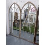 ORANGERY MIRRORS, a pair, French provincial style, 160cm x 67cm.