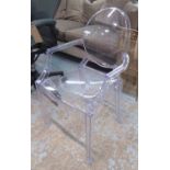 LOUIS GHOST STYLE CHAIR, after Philippe Starck, 92cm H.