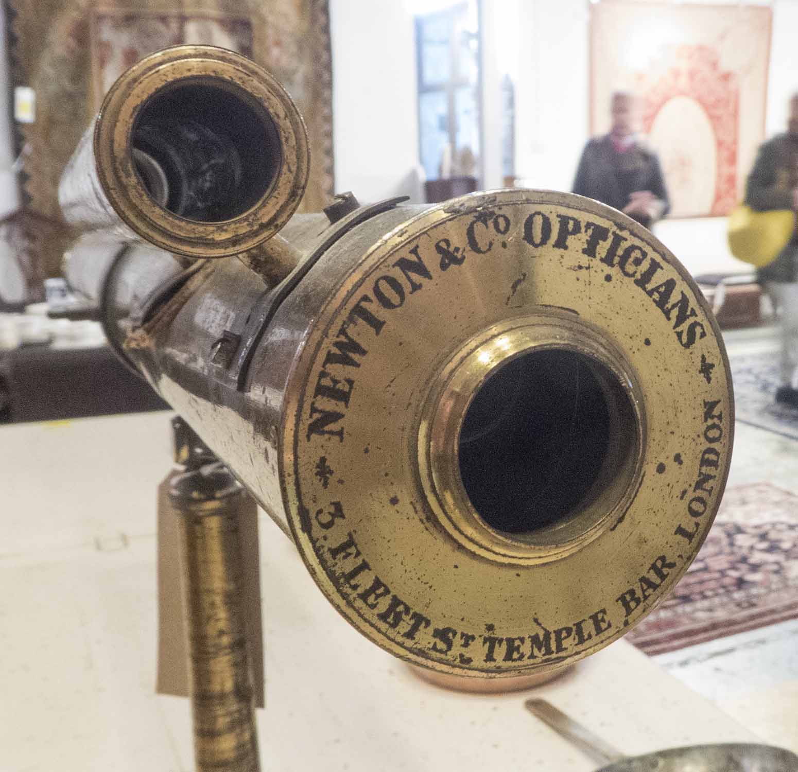 NEWTON AND CO TELESCOPE, London, circa 1880, brass, 46cm H x 112cm L. - Image 2 of 4