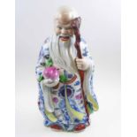 CHINESE IMMORTAL CERAMIC FIGURE, 59cm H.