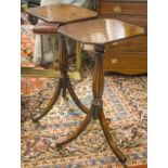 WINE TABLES, a pair, George III style, mahogany, each with swept tripod support,