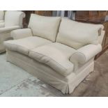 SOFA, cream traditional style, 185cm x 92cm H x 100cm.