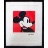 ANDY WARHOL 'Mickey Mouse', lithograph, signed in the plate, pencil numbered edition, 1943/5000,