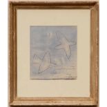 GEORGES BRAQUE 'Two birds', 1958, pochoir, printed by Jacomet, 28cm x 24cm, framed and glazed.