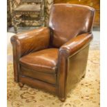 CLUB ARMCHAIRS, a pair,