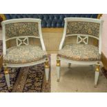 SALON CHAIRS, a pair, Empire style,