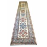 FINE KAZAK RUNNER, 446cm x 86cm,