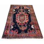 ANTIQUE TRIBAL KURDISH RUG, 198cm x 134cm,