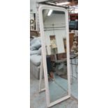 DRESSING MIRROR, in white painted surround, 180cm x 55cm.