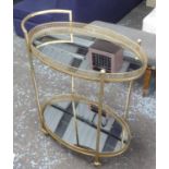 COCKTAIL TROLLEY, vintage style gilt finish, 87cm H.