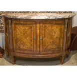 SIDE CABINET, 19th century French Louis XVI design, kingwood,