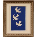 GEORGES BRAQUE 'Three birds', 1955, lithograph, printed by Mourlot freres, 35cm x 25cm,