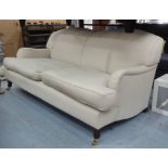 SOFA, Howard style in natural upholstery, 185cm W.