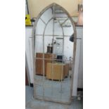 ORANGERY MIRRORS, a set of three, Gothic style in a metal frame, 157cm x 67cm.