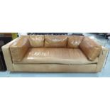 RALPH LAUREN HOME SOFA, tanned leather, 255cm W.